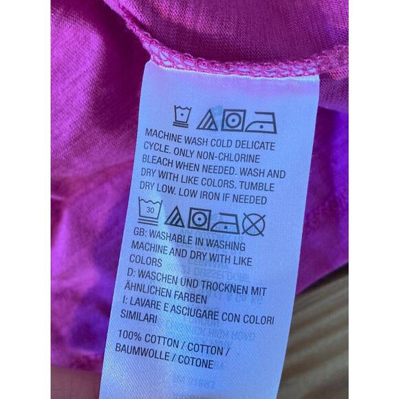 NEW Candace Cameron Bure Breezy Cotton V Neck Tee Size XS Women’s Fuchsia - Picture 4 of 7